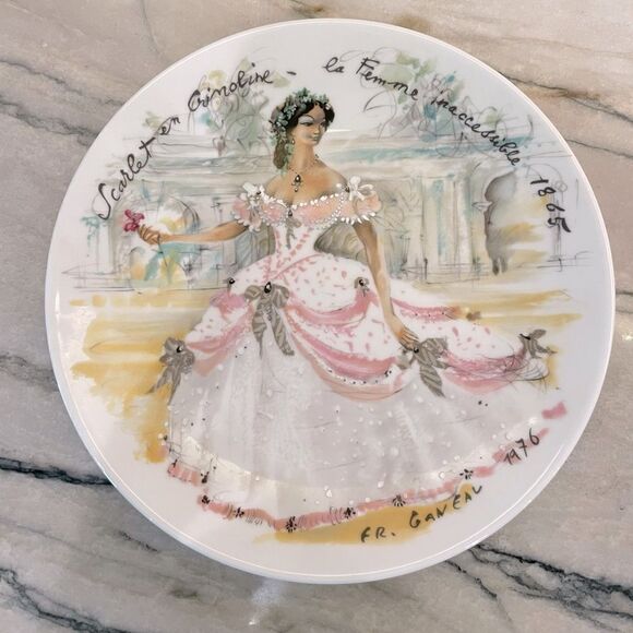 Collectible Plate, Henri D'Arceau Limoges Plate Scarlet Women of The Century - Picture 1 of 2